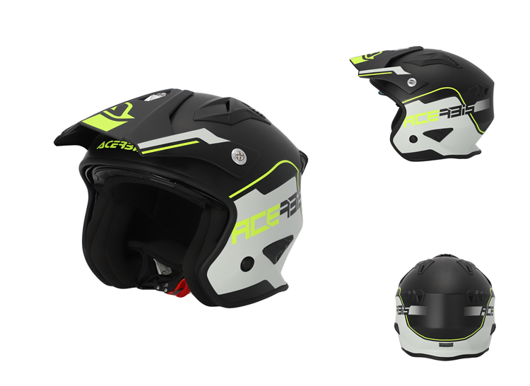 CASCO ACERBIS JET ARIA 2206 NEGRO AMARILLO FLUOR M